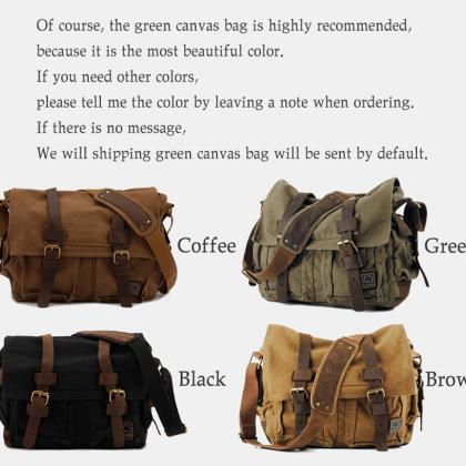 Large Canvas Bag / Crossbody Bag / Briefcase /..