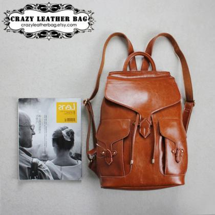 Genuine Leather backpack / Briefcas..