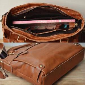 Handmade Cowhide Leather Lapto - Briefcase -..