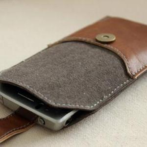iPhone Leather Felt Wallet / Hand-S..