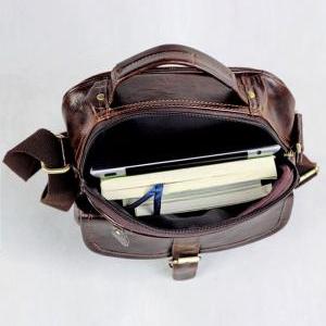 Genuine Leather Bag In Chocolate / Messenger /..