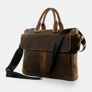 Genuine Leather Briefcase - Leather..