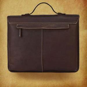 Genuine Leather Messenger bag - Lap..
