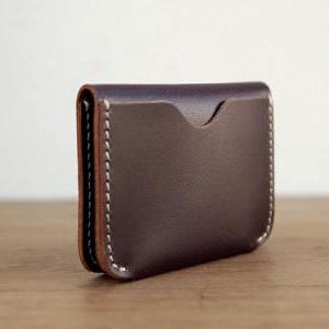 Mens Leather Wallet // Chestnut Brown Leather //..