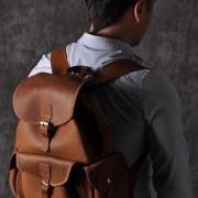 Genuine Leather backpack-Briefcase-Messenger -Leather Laptop-men package--T038