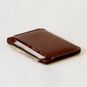 Men's Leather Wallet Sleeve / Wallets for Men / Retro Brown Leather Wallet DOUBLE Sleeve - Best Groomsmen Gifts