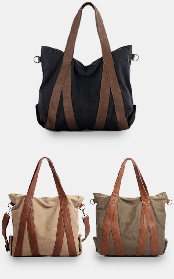 Large Canvas Tote Bags / Women Bag / Briefcase / Laptop / Women's Bag ...