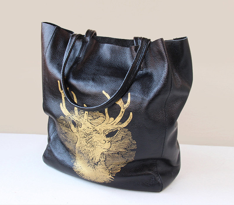 Handmade Women's Leather Bag / Leather Tote Bag / Lady Zipper / Top HandBag / Women's Gift--T73
