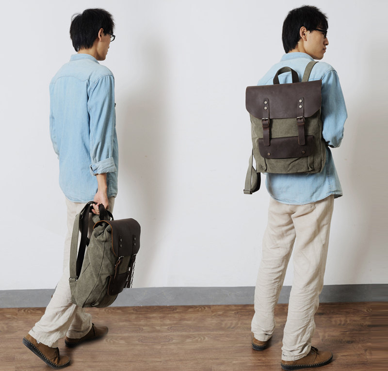 Backpack In Green / Briefcase / Backpack / Messenger / Laptop / Men's
