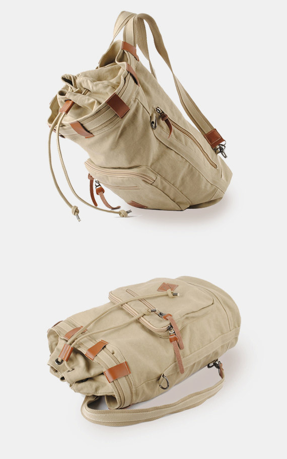 Canvas backpack / Briefcase / school bag / Laptop / large Bag / travel bag / shoulder bag--Q7