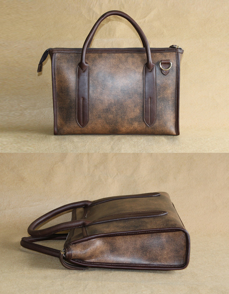 Men's Leather Bag / Briefcase / Shoulder Bag / Messenger / Laptop / Men's Bag--t014