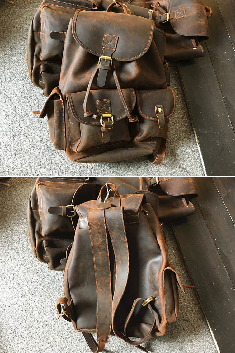 Leather Backpack / Bag / Briefcase / Backpack / Messenger / Laptop ...