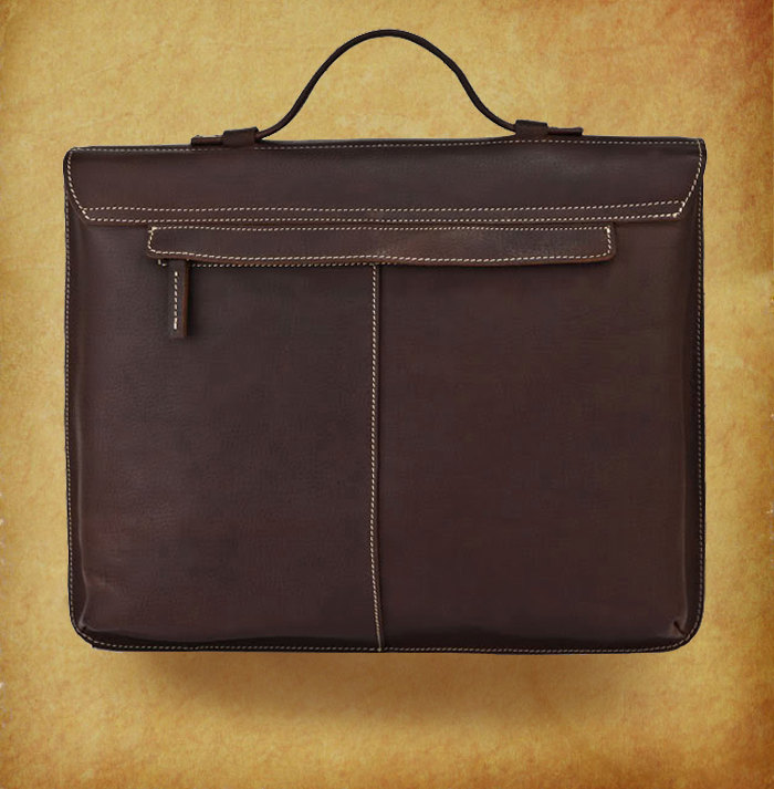 Genuine Leather Messenger Bag Laptop Crossbody Bag Rugged Leather