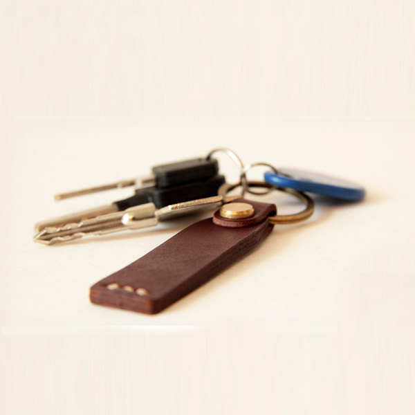 Leather Keychain , Leather Keyring, Key Chain , Simple Key Chain