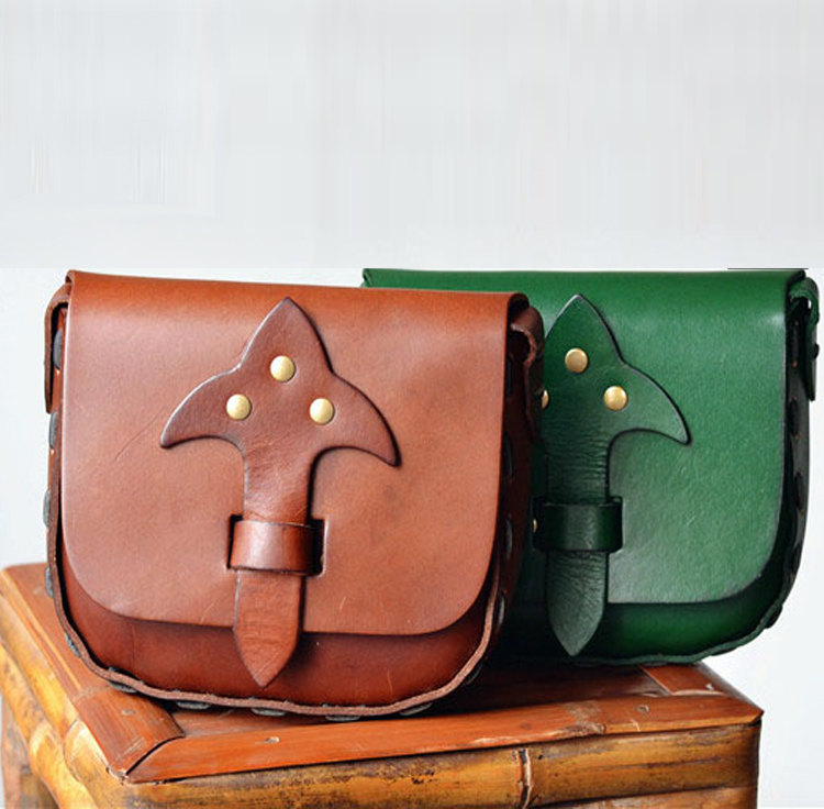 Women Leather Briefcase / Tote Bags / Inclined Shoulder Bag / Laptop