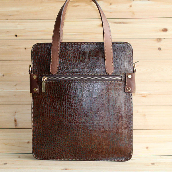 Genuine Leather Bag In Brown / Men Bags / Pu Bag / Messenger Bags ...